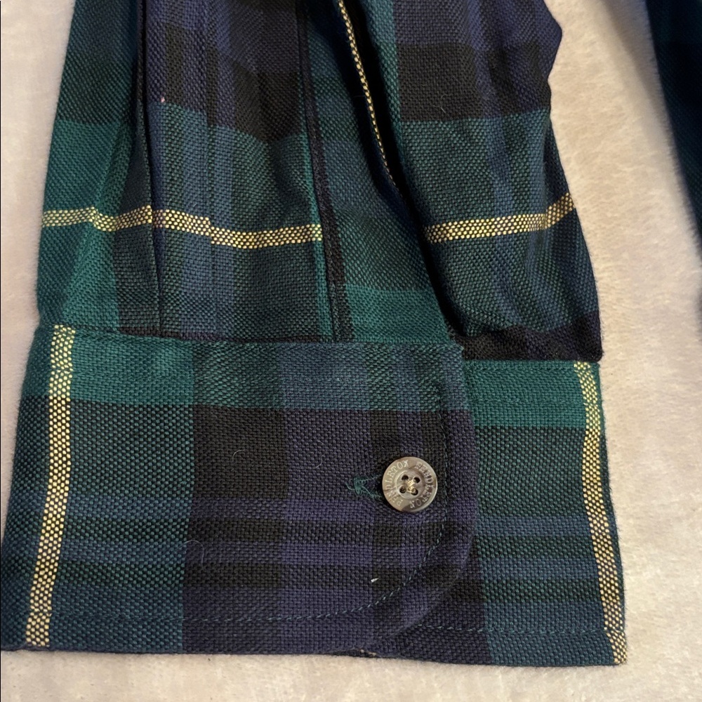 Pendleton Green Blue Black Plaid Button Down Mens… - image 8